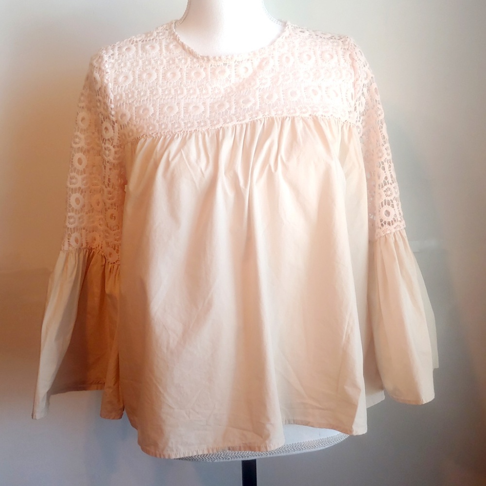 Endless Rose Boho Flowy Shirt with Lace